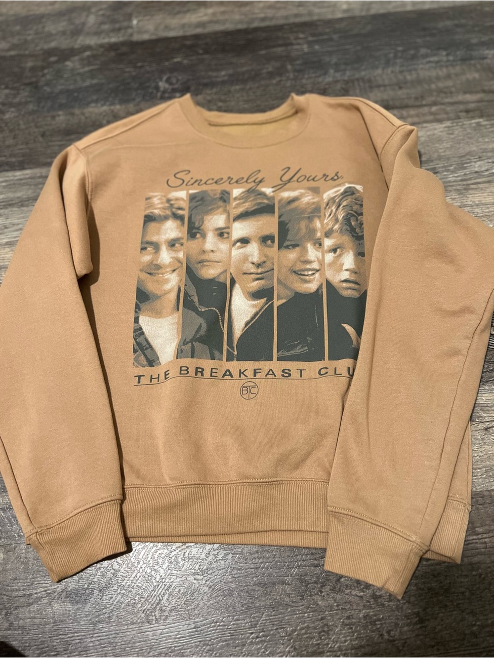 The Breakfast Club 'Sincerely Yours' Tan Crewneck Sweatshirt